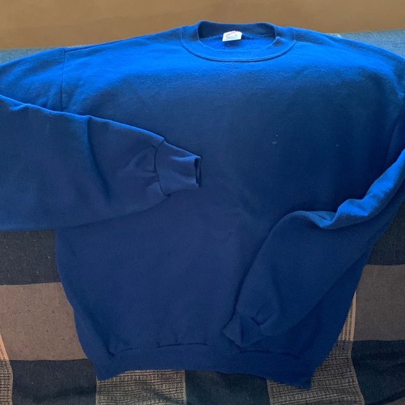 Jerzees royal blue oversized sweatshirt szL unisex in good condition - Picture 2 of 5